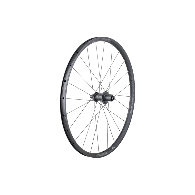 Balfes Bikes Bontrager Paradigm Comp 25 TLR Boost Disc 700c Shimano/SRAM Road Rear Wheel in Black | Free postage over £30, £10 off first order, price match & 0% finance.