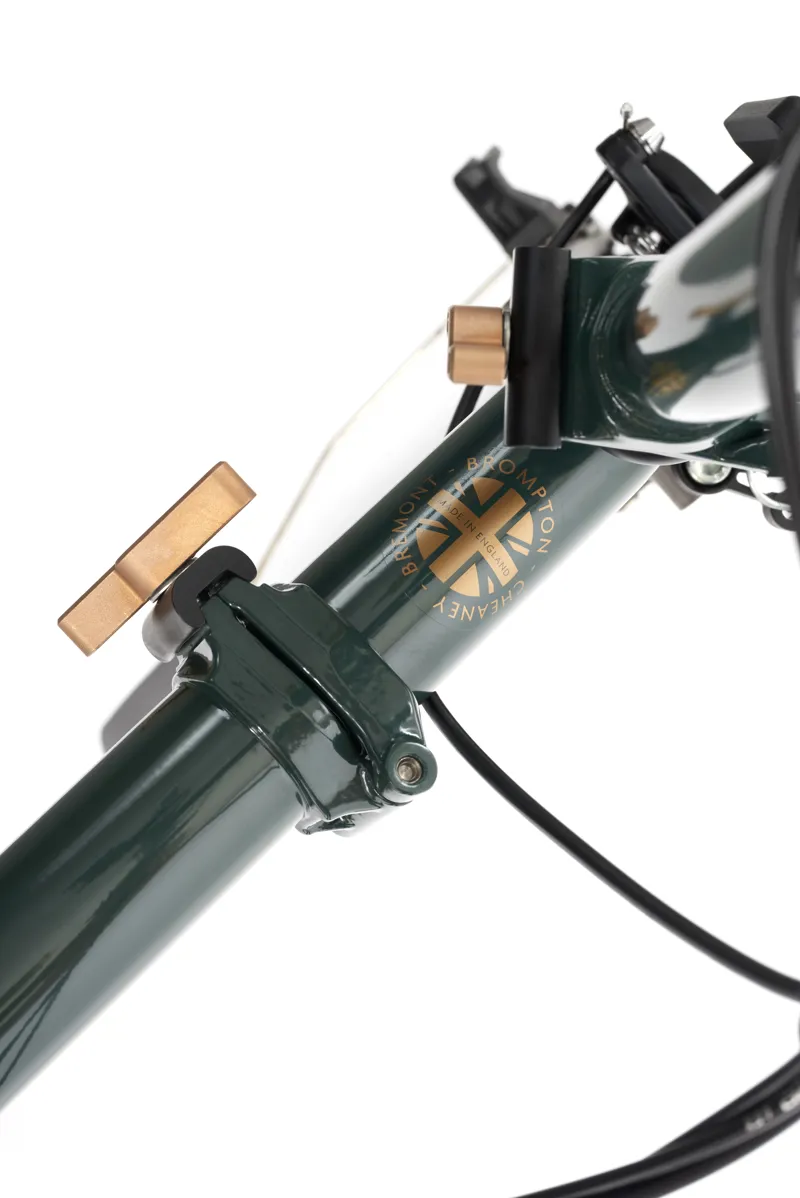 Brompton x Bremont x Cheaney P Line  Mid Explore 12 Speed Folding Bike 2024 in Black Green Gloss-4