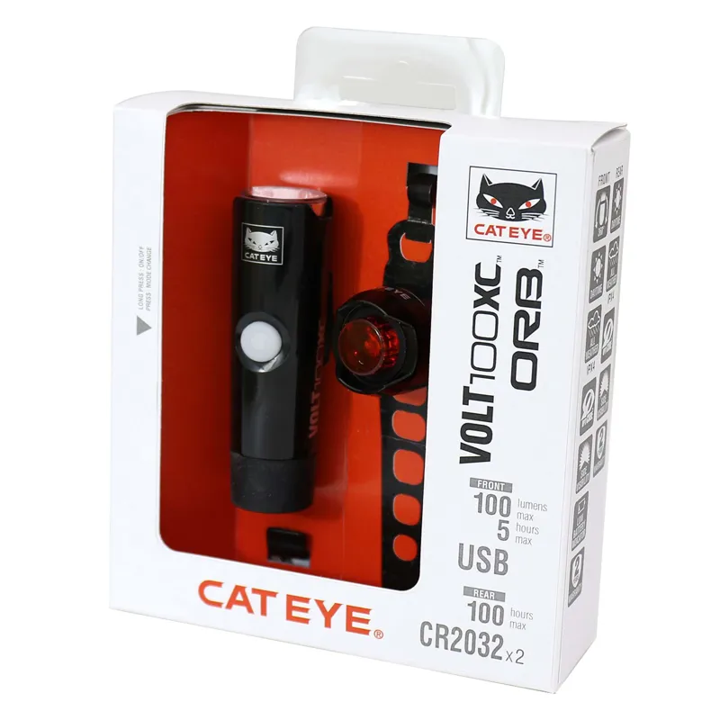 Cateye Volt 100XC Orb Battery Light Set-1