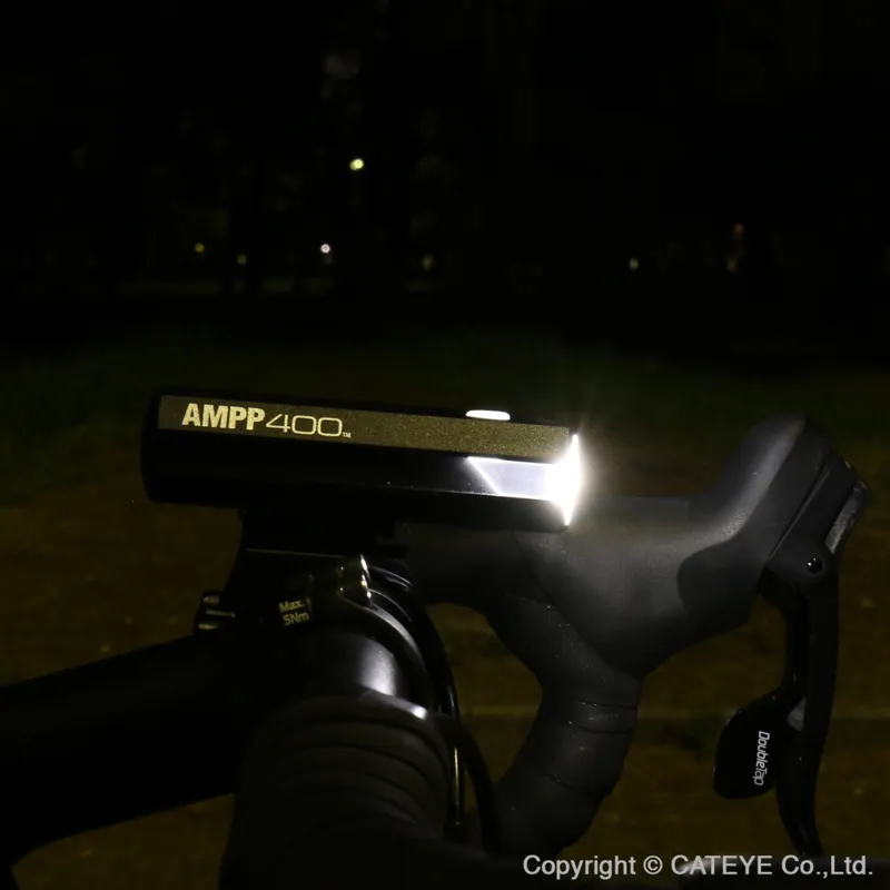 Cateye Ampp 400 Front Light In Black-4