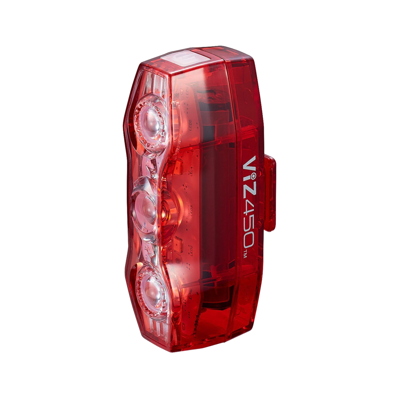 Balfes Bikes Cateye Viz 450 USB-C Rear Bike Light in Red | Free postage over £30, £10 off first order, price match & 0% finance.