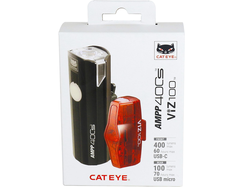 Cateye AMPP 400S / VIZ 100 Bike Light Set-6
