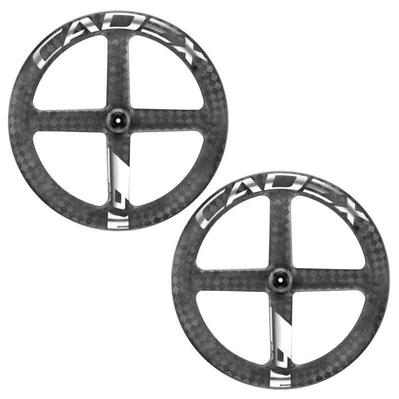 CADEX Aero 4-Spoke Hookless Disc Tubeless 700c Front Wheel with CADEX Aero 4-Spoke Hookless Disc Tubeless