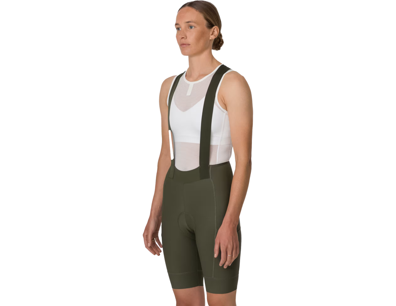 Rapha Women's Brevet Element Bib Shorts in Deep Depths Green-2