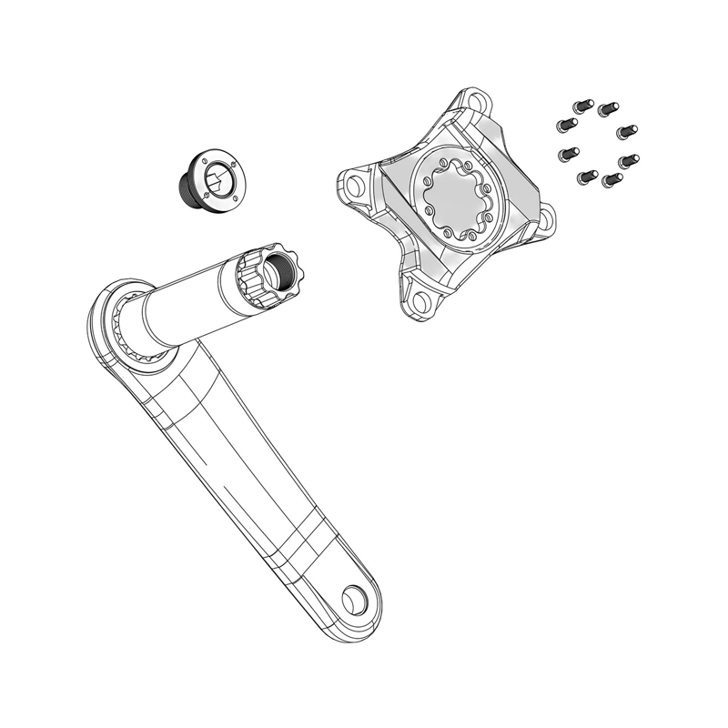 Balfes Bikes Sram Crank Arm alloy Bolt Kit M15/M26 - Self-Extracting GXP - Qty 1 | Free postage over £30, £10 off first order, price match & 0% finance.