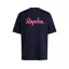 Rapha Men's Cotton Logo T-Shirt in Dark Navy/High-Vis Pink