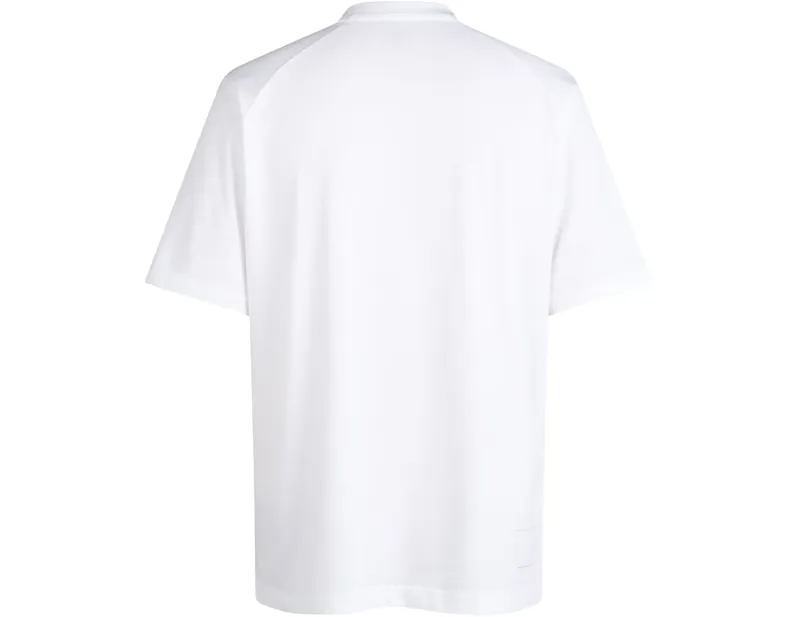 Rapha Men's Cotton Logo T-Shirt in White/High-Vis Pink-1