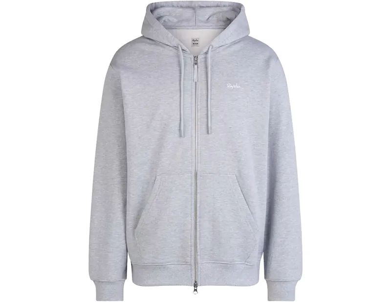 Balfes Bikes Rapha Heavyweight Cotton Zip Hoodie in Grey/White | Free postage over £30, £10 off first order, price match & 0% finance.