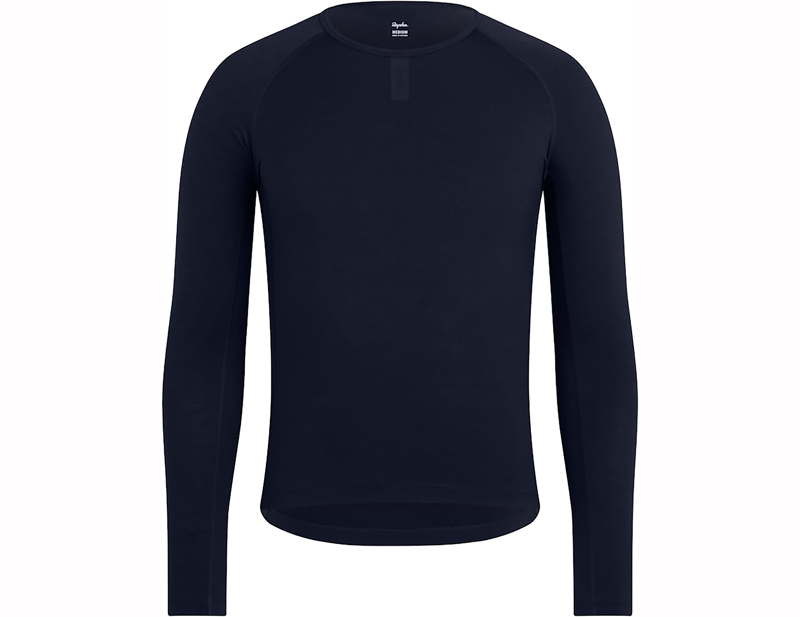 Rapha Men's Merino Long Sleeve Base Layer in Dark Navy/Dark Navy