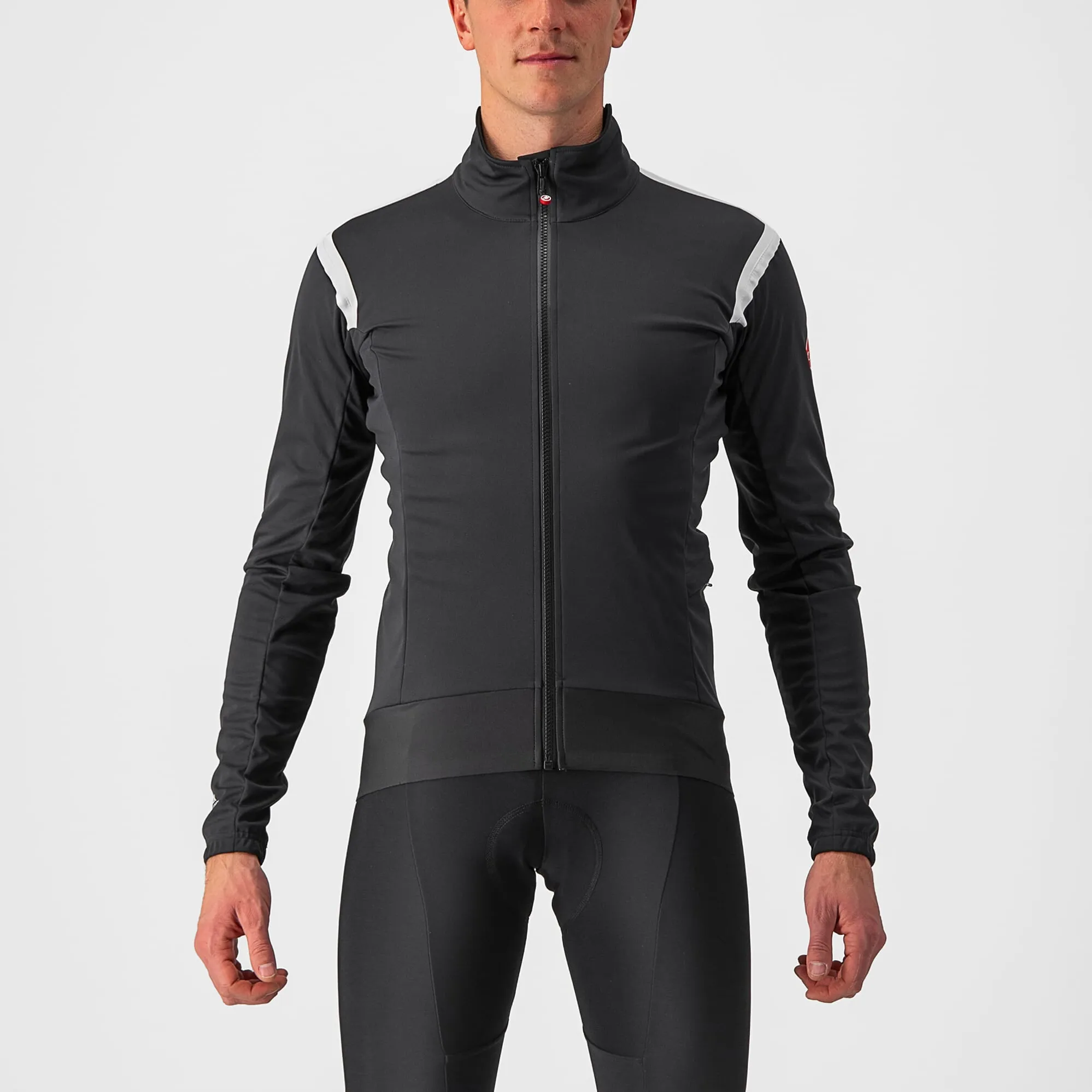 Castelli Alpha RoS Light Jacket in Light Black/White/Black