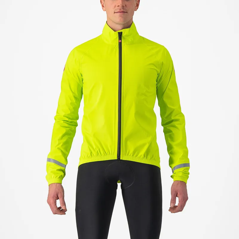 Castelli Emergency 2 Men's Rain Jacket in Electric Lime