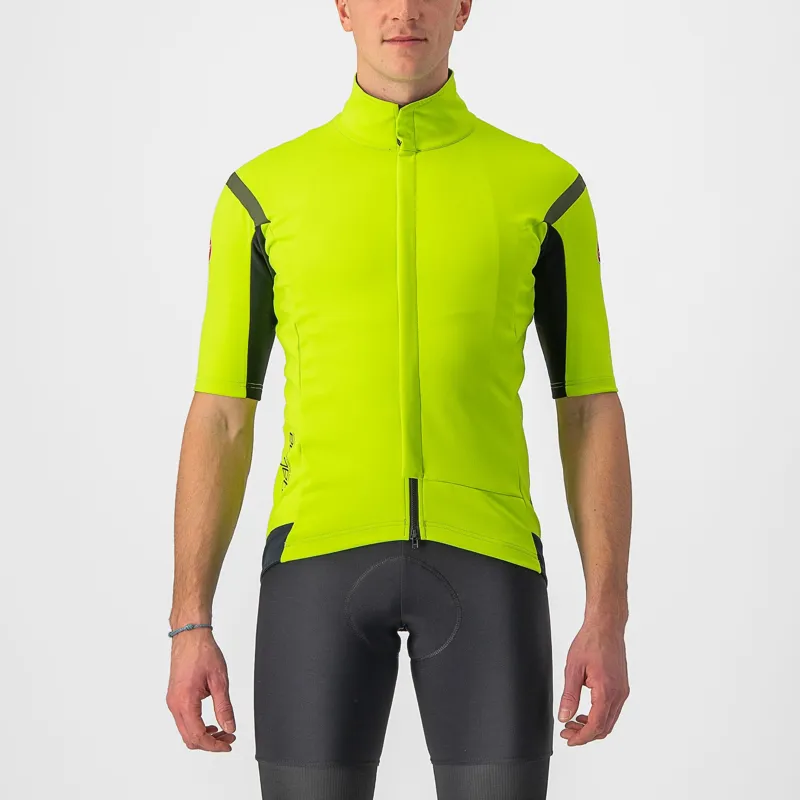 Balfes Bikes Castelli Gabba RoS 2 Short Sleeve Jersey in Electric Lime/Dark Grey | Free postage over £30, £10 off first order, price match & 0% finance.