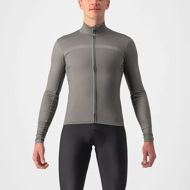 Castelli Pro Thermal Mid Long Sleeve Jersey in Nickel Grey