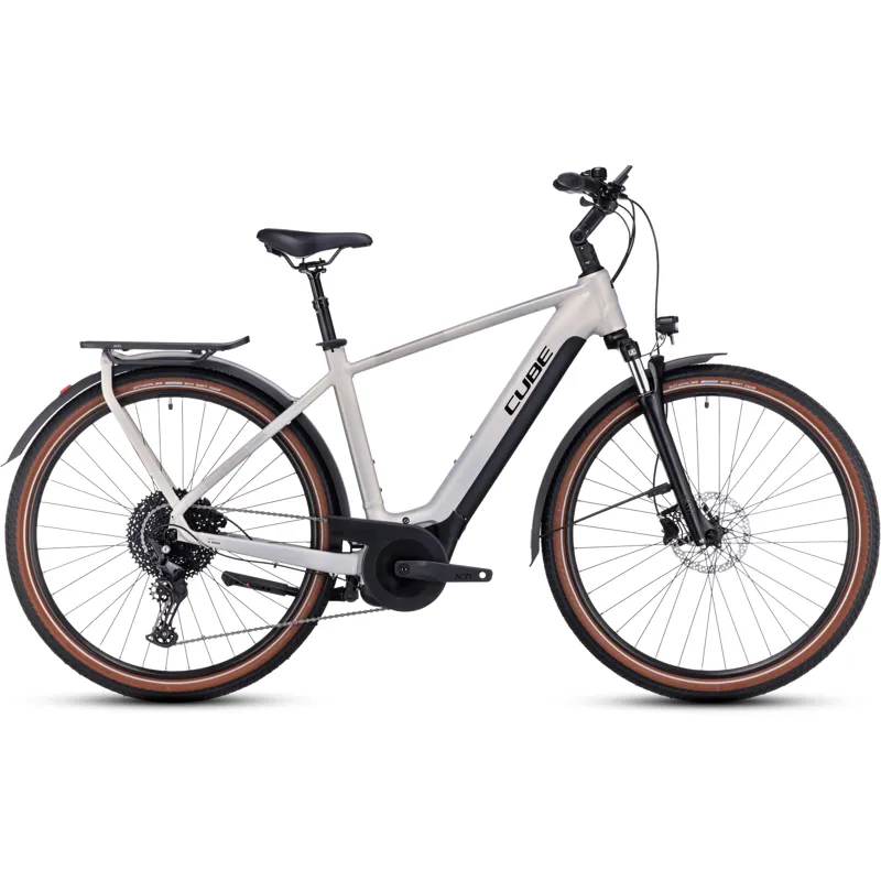 Cube Touring Hybrid Pro 625 Electric Hybrid Bike 2024 in Pearlysilver/Black