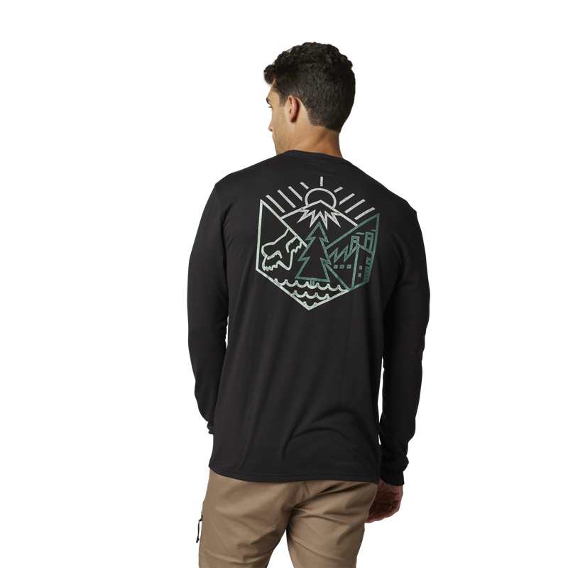 Fox Racing Caveaut Long Sleeve Mens Tech T-Shirt in Black-1