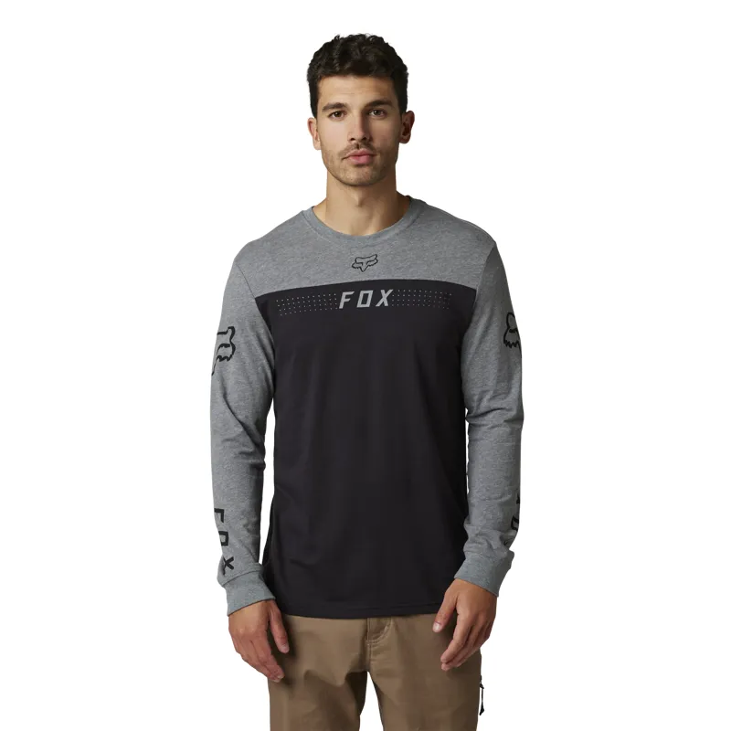 Fox Racing Efekt Long Sleeve Mens T-Shirt in Black