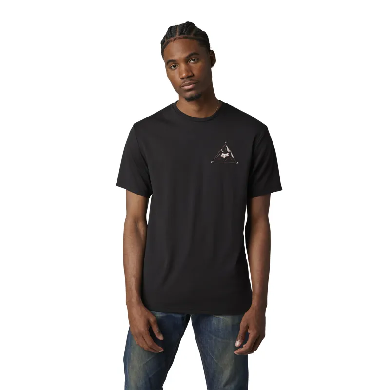 Fox Racing Finisher Short Sleeve Mens Tech T-Shirt in Black