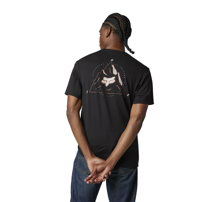 Fox Racing Finisher Short Sleeve Mens Tech T-Shirt in Black-1
