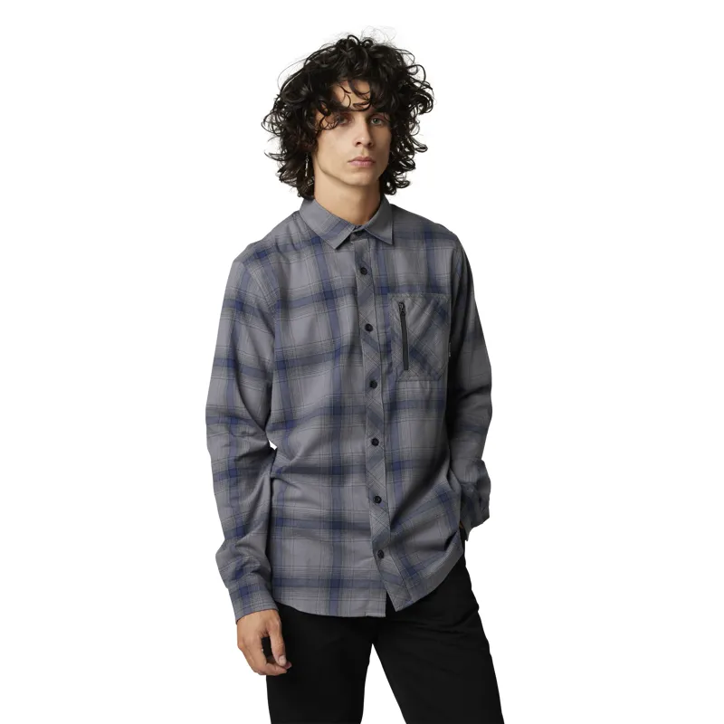 Fox Racing Gamut Stretch Flannel Shirt in Grey