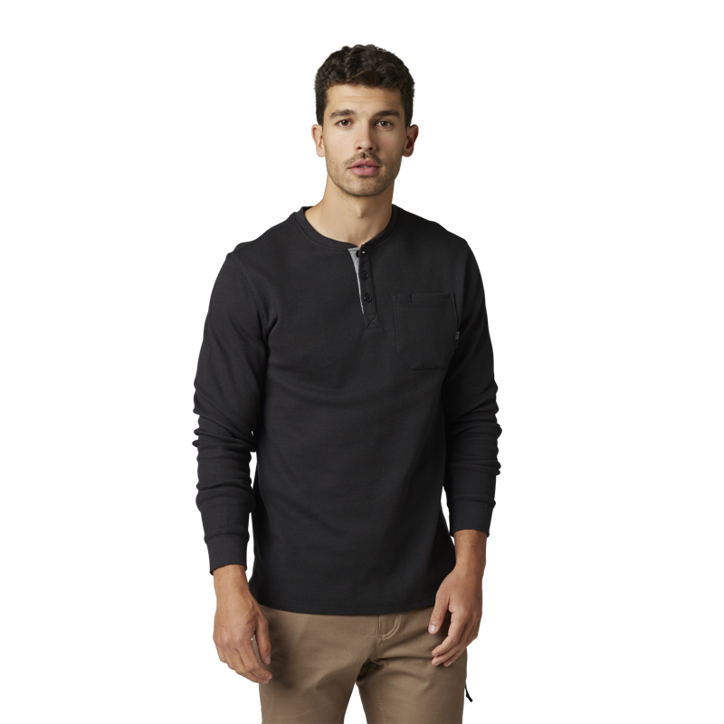 Fox Racing High Desert Fleece Long Sleeve Shirt in Black