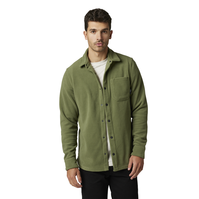 Fox Racing High Desert Fleece Long Sleeve Shirt in Army