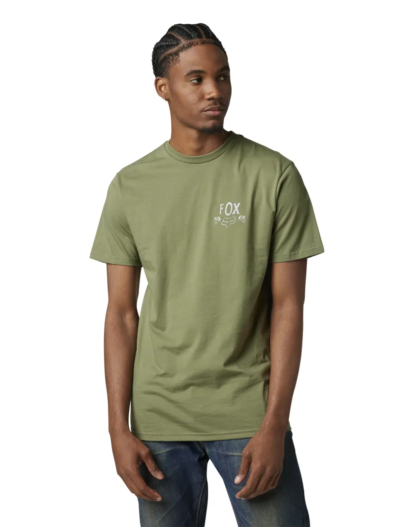 Fox Racing No Contest Short Sleeve Premium T-Shirt in Army