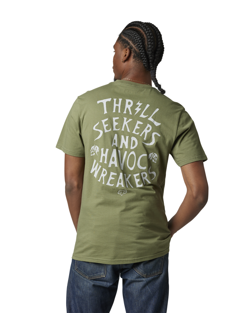 Fox Racing No Contest Short Sleeve Premium T-Shirt in Army-1