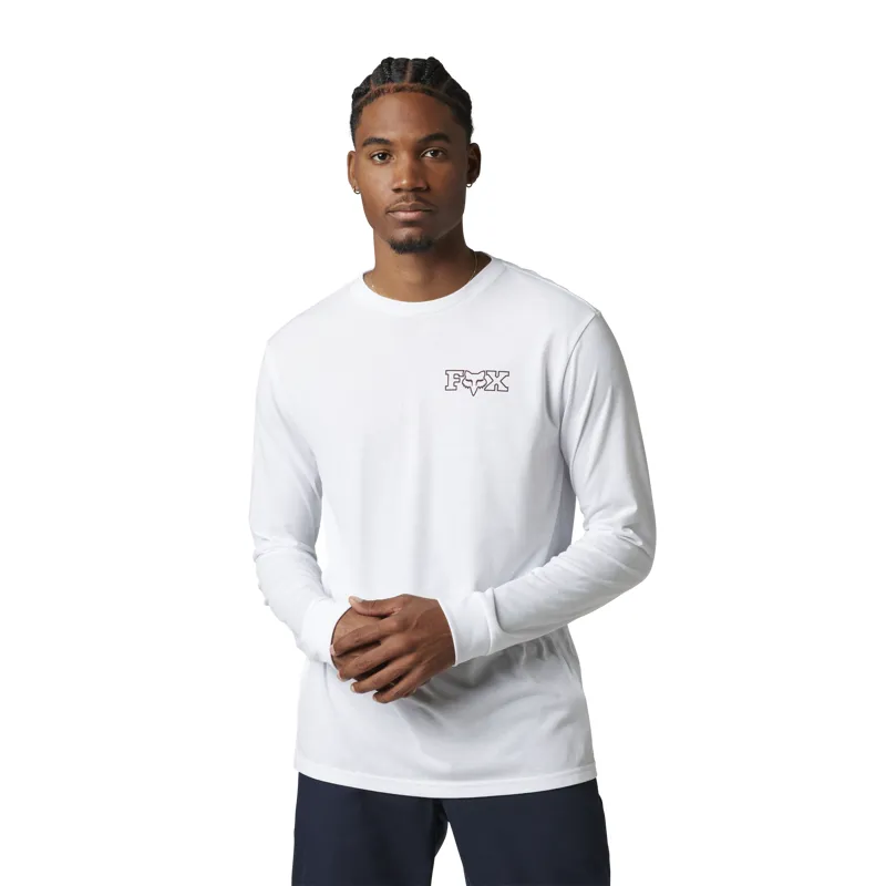 Fox Racing Out and About Long Sleeve Tech T-Shirt in Optic White