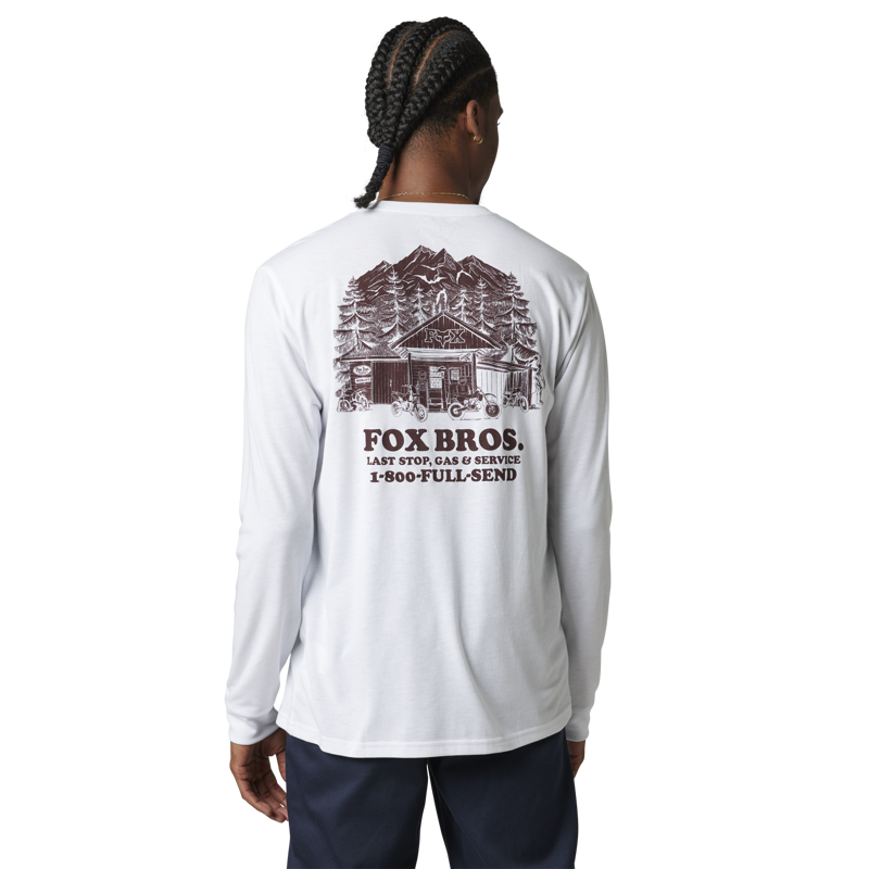 Fox Racing Out and About Long Sleeve Tech T-Shirt in Optic White-1