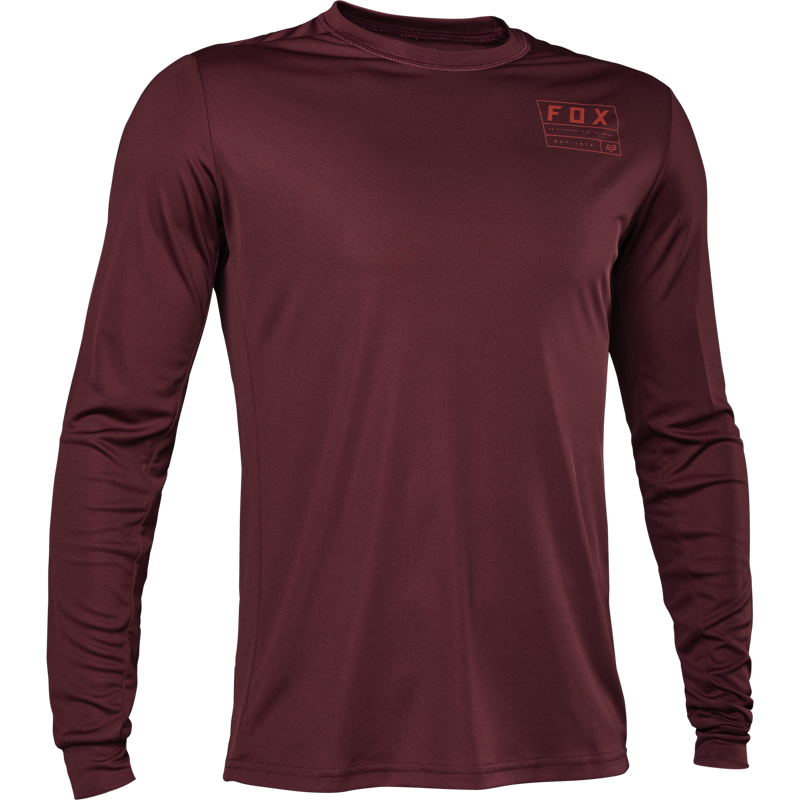 Fox Racing Ranger Swath Long Sleeve Jersey in Maroon