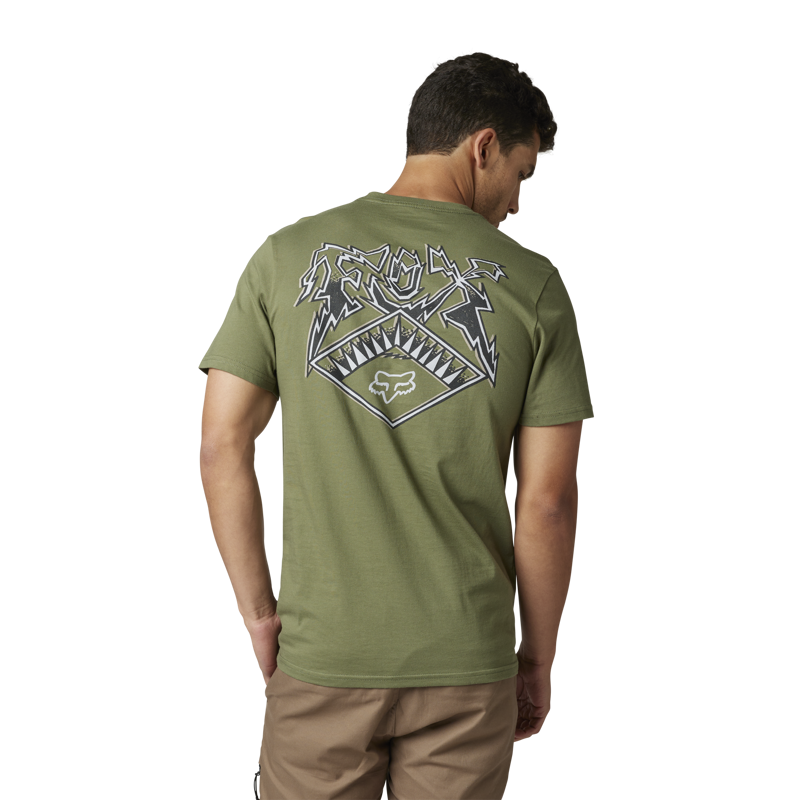 Fox Racing Still In Fox Short Sleeve Premium T-Shirt in Army-1