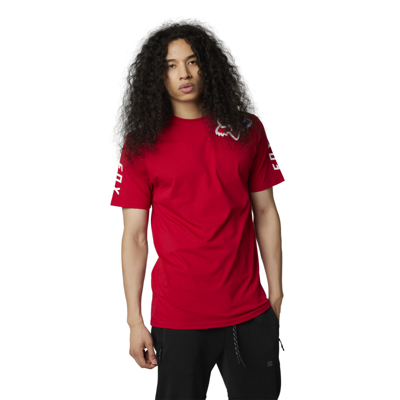 Fox Racing Toksyk Short Sleeve Premium T-Shirt in Flame Red