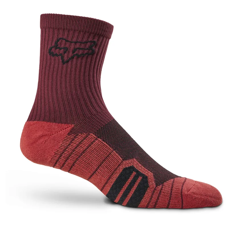 Fox Racing Ranger 6in Cushion Socks in Maroon