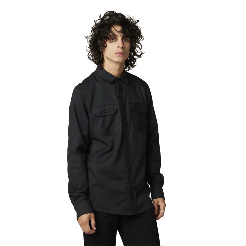 Fox Racing Assembly Line Flannel Shirt in Black
