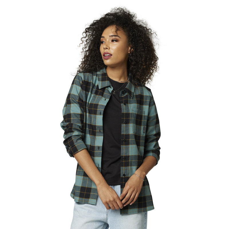 Fox Racing Pines Women's Flannel Shirt in Sea Foam