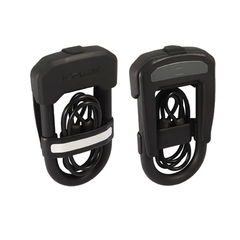 Hiplok DC Hardened Steel D-Lock with Cable and Holder in Black