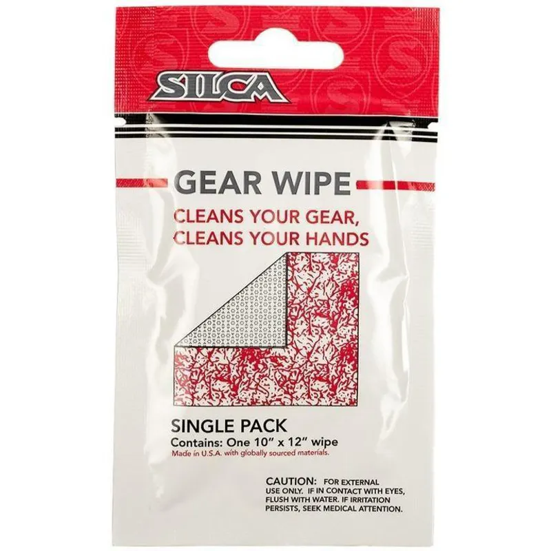 Silca Gear Wipes Single Sachet in White