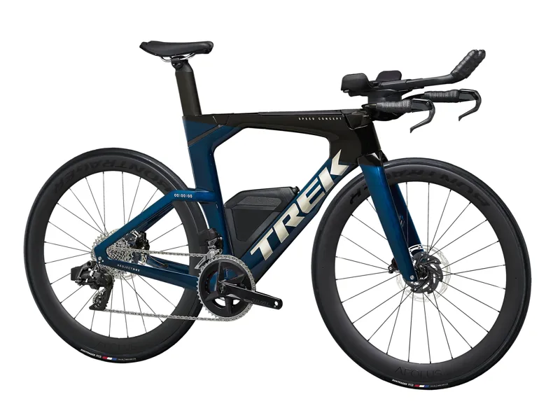 Trek Speed Concept SLR 6 eTap TT Road Bike 2024 in Mulsanne Blue/Black-1