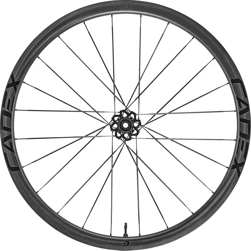 CADEX AR 35 Tubeless Disc 700c Front Wheel with CADEX AR 35 Tubeless Disc SRAM XDR 700c Rear Wheel in Black Wheelset-2