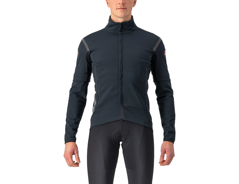 Balfes Bikes Castelli Perfetto RoS 2 Convertible Jacket in Light Black/Black Reflex | Free postage over £30, £10 off first order, price match & 0% finance.