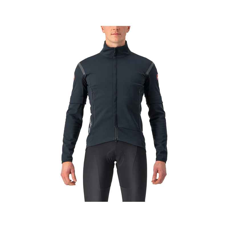 Balfes Bikes Castelli Perfetto RoS 2 Convertible Jacket in Light Black/Black Reflex | Free postage over £30, £10 off first order, price match & 0% finance.