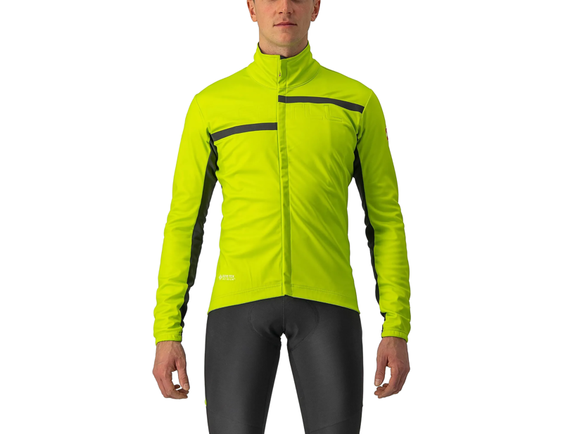Castelli Transition 2 Jacket in Electric Lime/Grey/Black Reflex