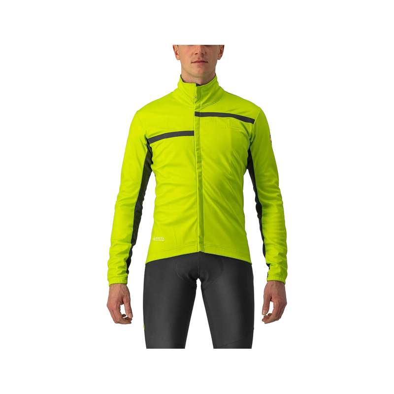 Balfes Bikes Castelli Transition 2 Jacket in Electric Lime/Grey/Black Reflex | Free postage over £30, £10 off first order, price match & 0% finance.