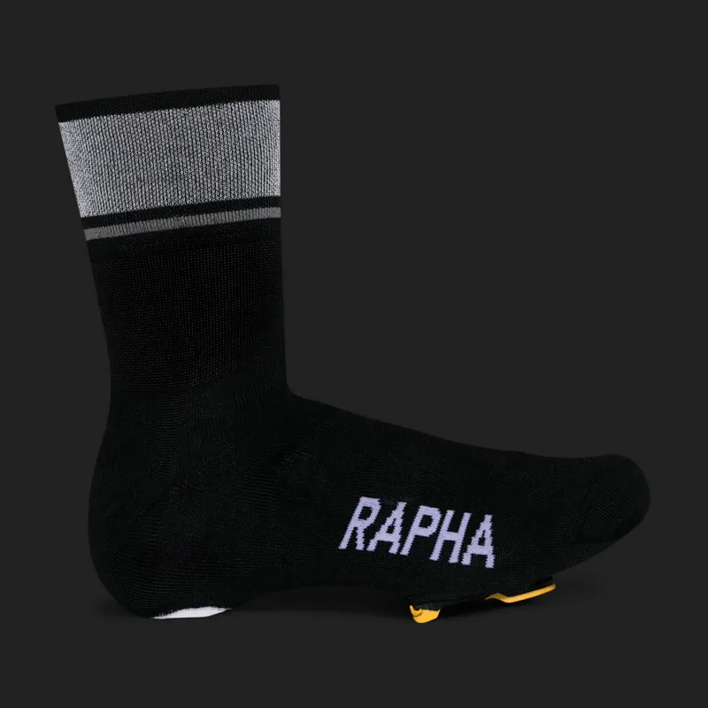 Rapha Reflective Oversocks in Black/White-1