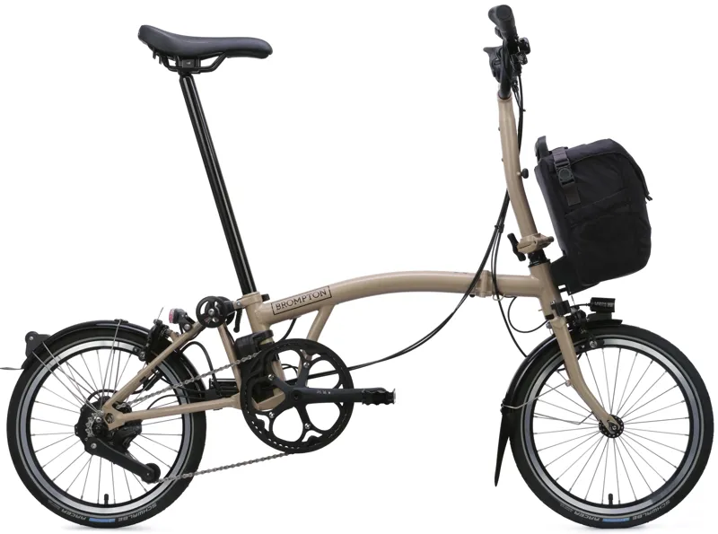 Balfes Bikes Brompton Electric C Line 4-Speed Folding Bike 2026 in Dune Sand | Free postage over £30, £10 off first order, price match & 0% finance.