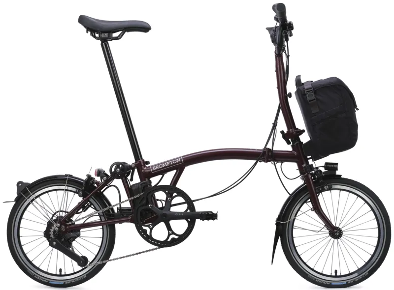 Balfes Bikes Brompton Electric C Line 4-Speed Folding Bike 2026 in Red Plum | Free postage over £30, £10 off first order, price match & 0% finance.