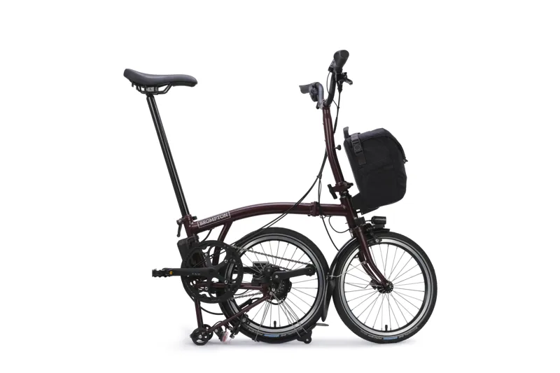 Brompton Electric C Line 4-Speed Folding Bike 2026 in Red Plum-2