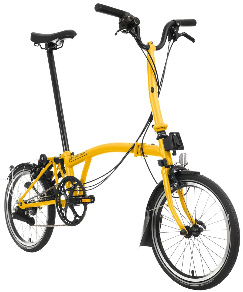 Brompton C Line Explore 6 Speed Folding Bike 2025 in Bumblebee Yellow-7