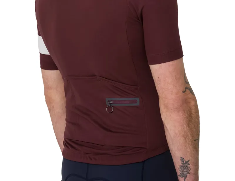 Rapha Classic Short Sleeve Jersey in Fudge/White Alyssum-2