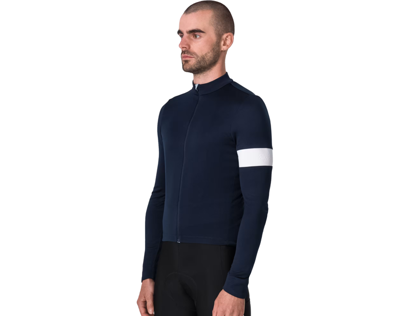 Rapha Classic Long Sleeve Jersey in Dark Navy/White/Light Blue-2